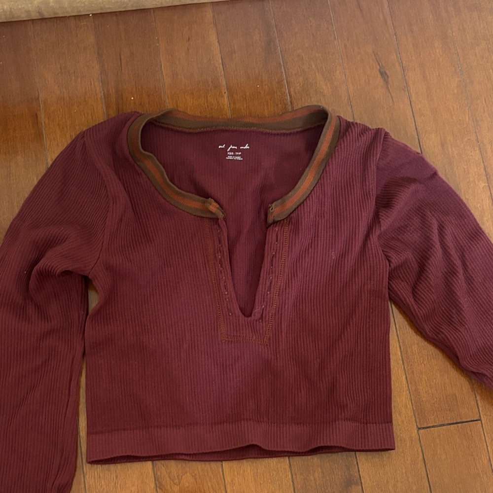 Urban Outfitters Maroon Go For Gold top